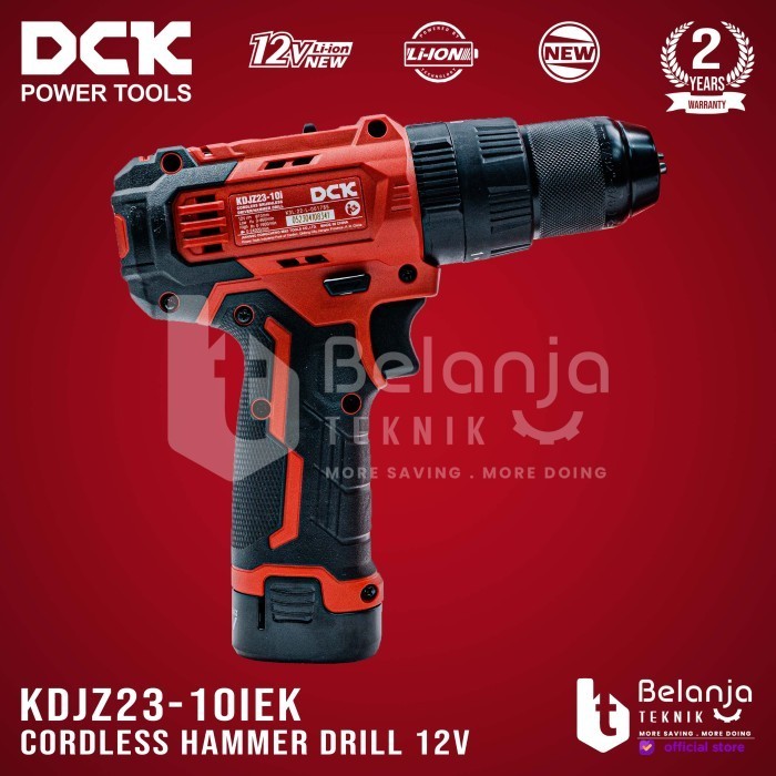 Dck Brushless Hammer Drill Kdjz 23-10 Cordless 12V Mesin Bor Baterai