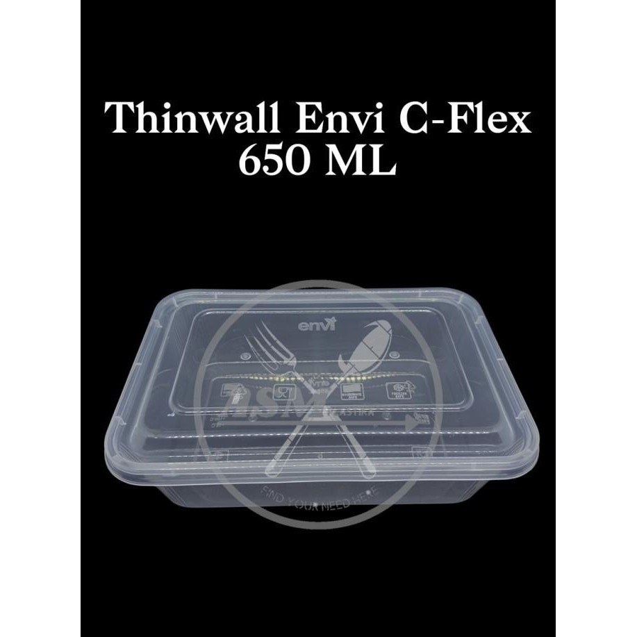 

] Thinwall ENVI C-Flex 650 ML /FOOD CONTAINER/KOTAK MAKAN 1 ROLL 25 PCS