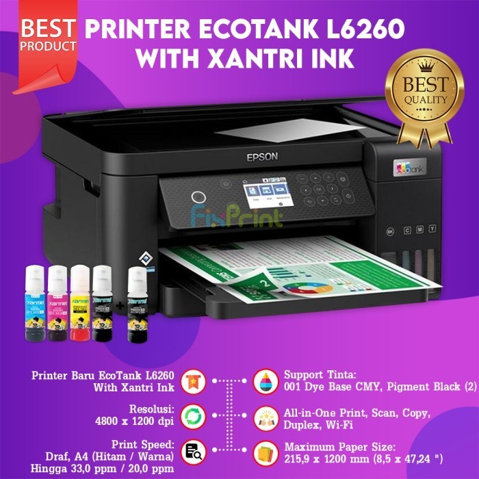 Printer Epson L6190 Aio Wireless Duplex Fax Adf Garansi Resmi L 6190