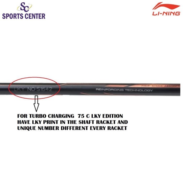 Limited Edition Raket Badminton Lining Turbo Charging 75C / 75 C Lky Termurah Terlaris Promo