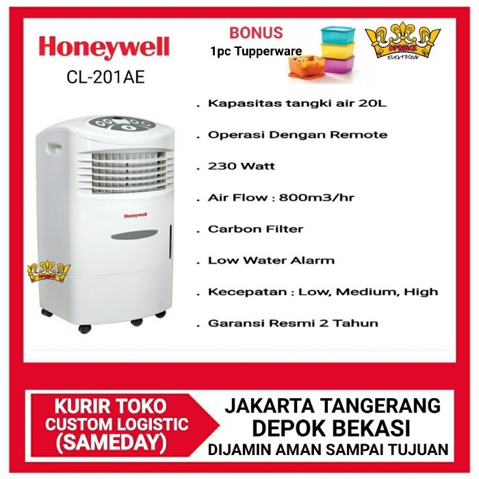 Honeywell Cl201Ae - Powerful Indoor Air Cooler [Tangki 20L]