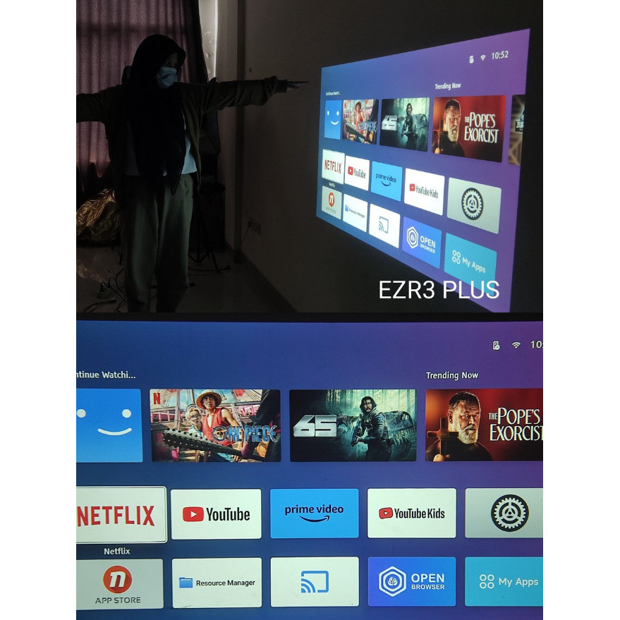 Ezzrale Ezr2 Smart Android Projector 1080P 350 Ansi Wifi