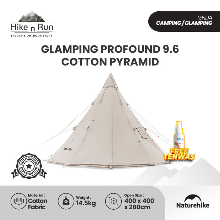 Tenda Glamping Naturehike Nh20Zp002 Profound Tent 9.6 Cotton Pyramid