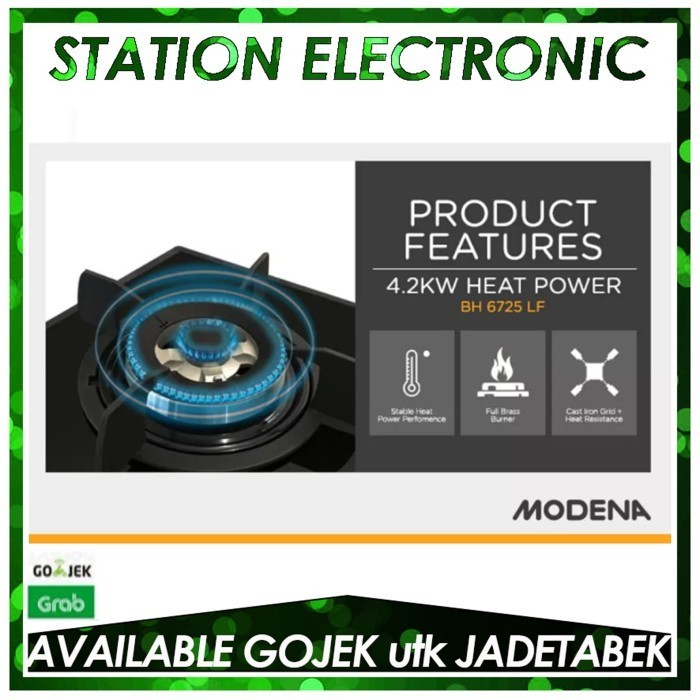 Modena Bh 6725 Lf / Bh-6725Lf Kompor Tanam 2 Tungku