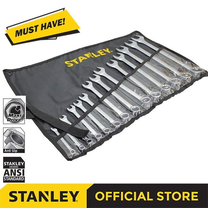 Stanley Combination Wrench Set / Kunci Ring Pas Set 14 Pcs Stmt80944-8