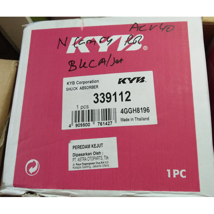 Shock Breaker / Absorber Belakang New Camry Acv40 2008 Kayaba