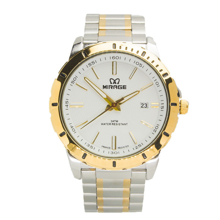 Jam Tangan Pria Terbaru Mirage 8549M Silver-Gold Kombinasi Pk Termurah Terlaris Promo