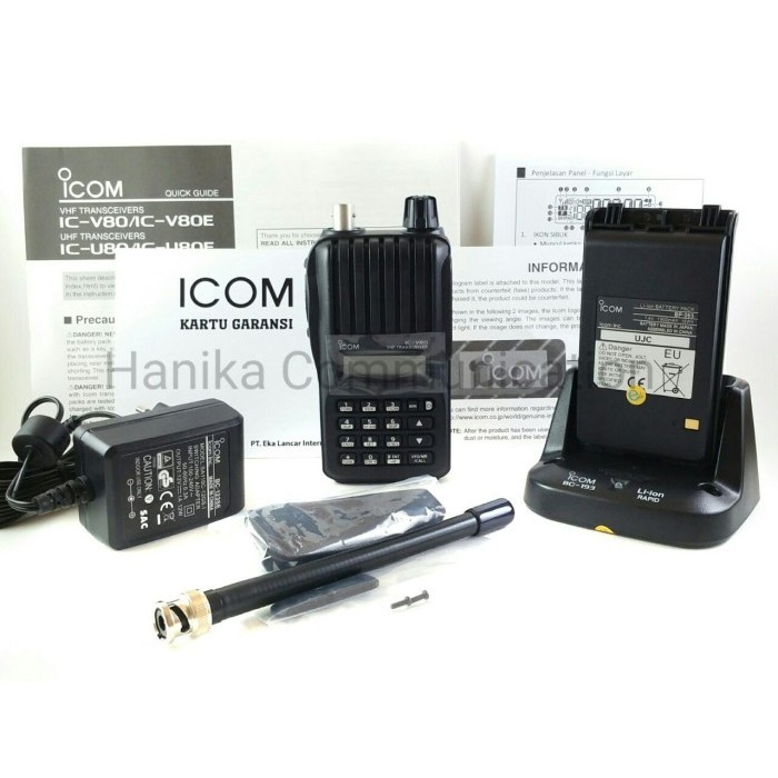 Icom Ic-V80 Ht Vhf Made In Japan Lithium Garansi 1Thn Icv80 V80