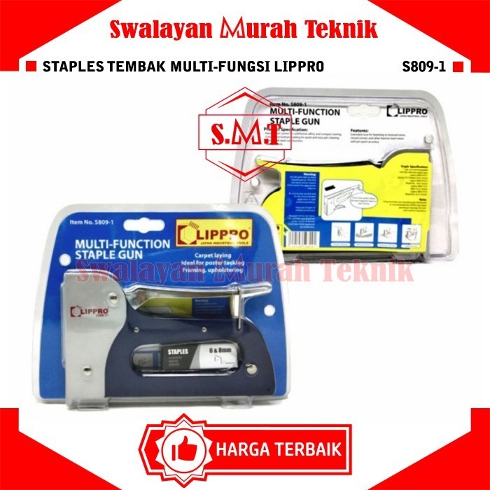 

Staples Tangan Gun Tacker Lippro S809-1 Staple Jok Heavy Duty
