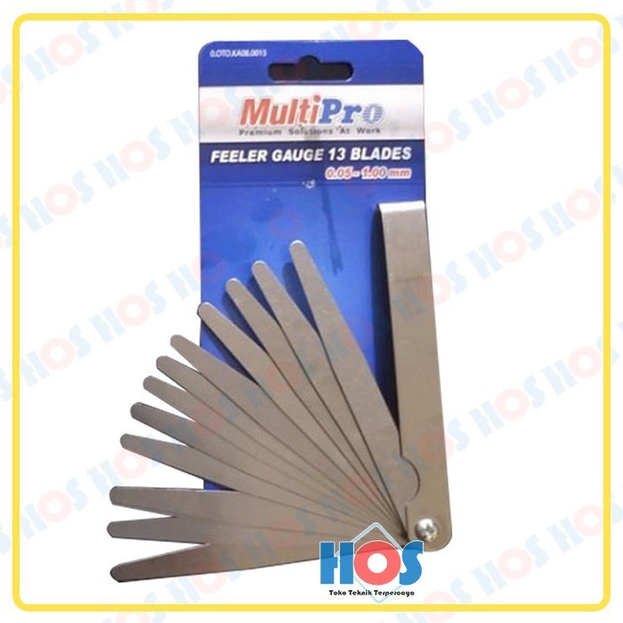 $$$$] Feeler Gauge MULTIPRO 13 Blades Puller 0.05-1.00 mm Kunci Stel Klep