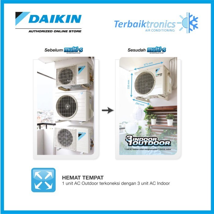 Ac Daikin Multi-S Multi Split Indoor 1 Pk 1Pk Ctkc25Rvm4