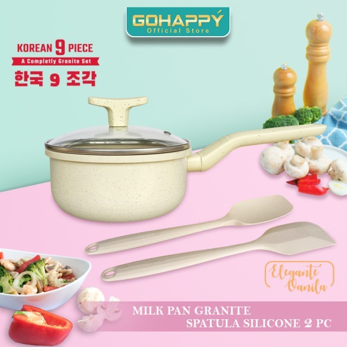 Wajan Terlengkap Panci Granite Set Hc 9 Pc Cookware Gohappy Ghk-90