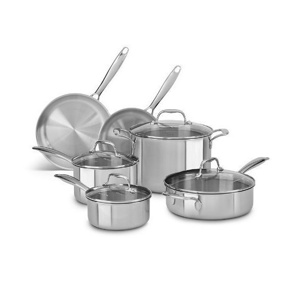 Kitchenaid Stainless Steel Triply Cookware 10 Piece Set