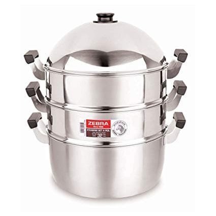 Zebra Steamer Set 32 Cm / Panci Kukus Stainless Zebra 164432