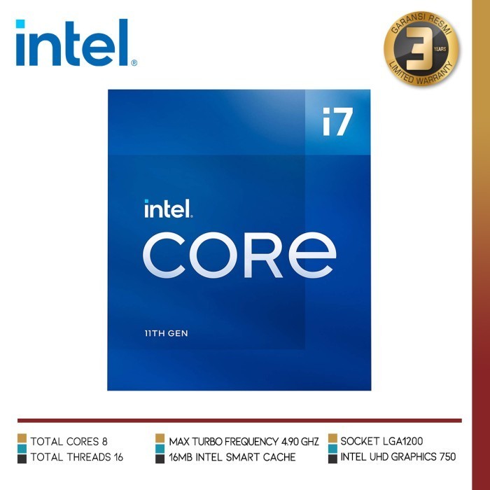 Intel Core I7 11700 Processor Intel Gen 11 Lga 1200 8 Core Termurah Terlaris Promo