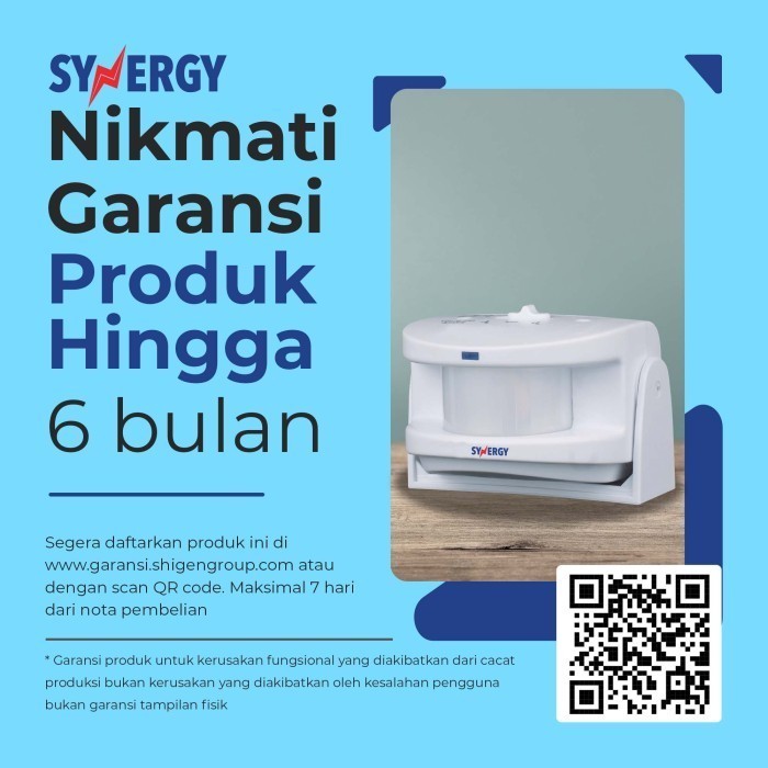 Bel Pintu/DoorBell Wireless SYNERGY by Shigen Sensor Infrared