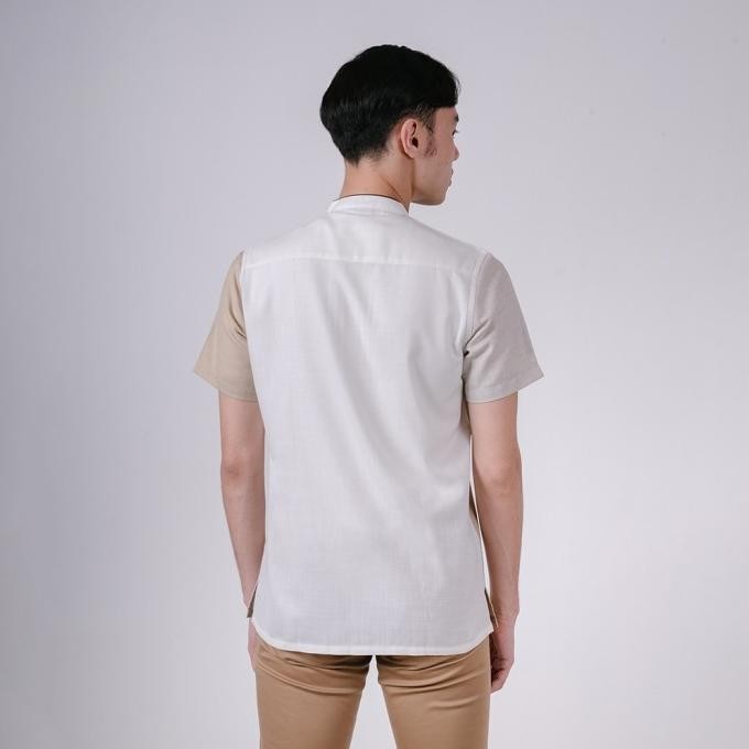 Men'S Top Kemeja Koko Lengan Panjang Pria Zephyr - Khaki