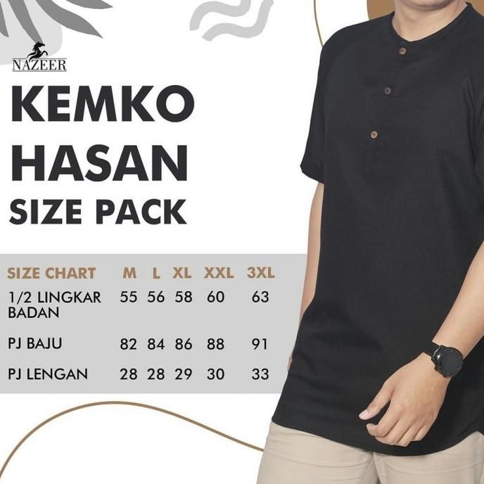 Kemeja Koko Hasan Nazeer Warna Merah Maroon Lengan Pendek