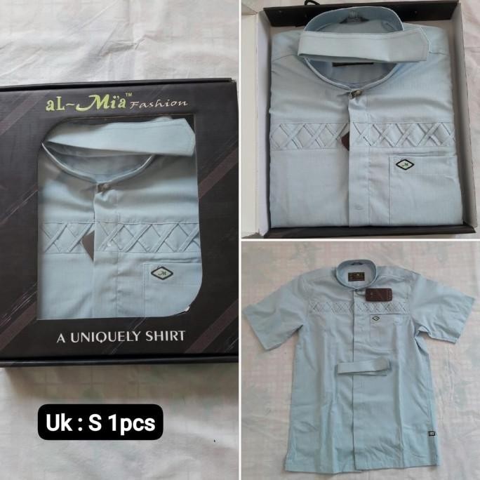 Baju Koko Al-Mia Platinum Lengan Pendek