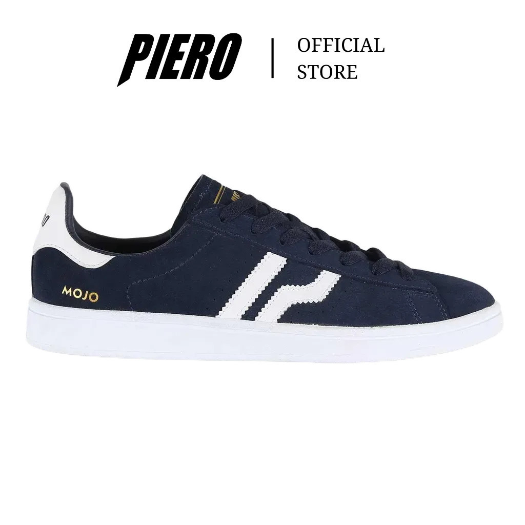 PIERO SEPATU SNEAKERS PRIA MOJO INSIGNIA NAVY BLUE WHITE P10623