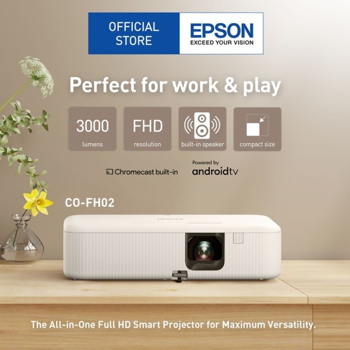 TERMURAH - Projector Hybrid Epson CO-FH02 Android TV proyektor