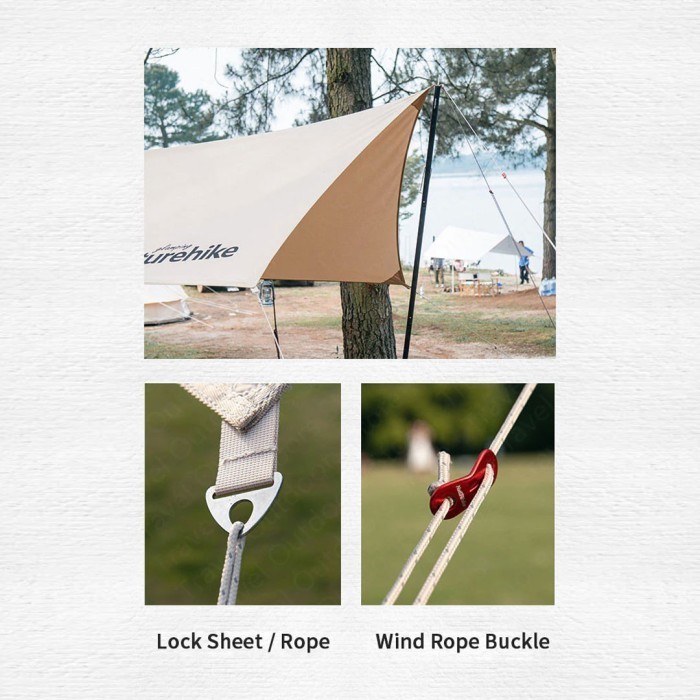 Tenda Canopy Naturehike Nh20Tm005 Stretch Tent Tarp Cotton
