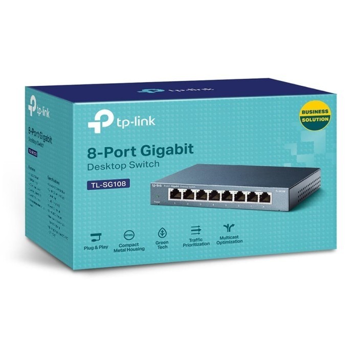 Desktop Switch Tp-Link Tl-Sg108 8 Port Gigabit - Hub Tp Link Tl Sg108
