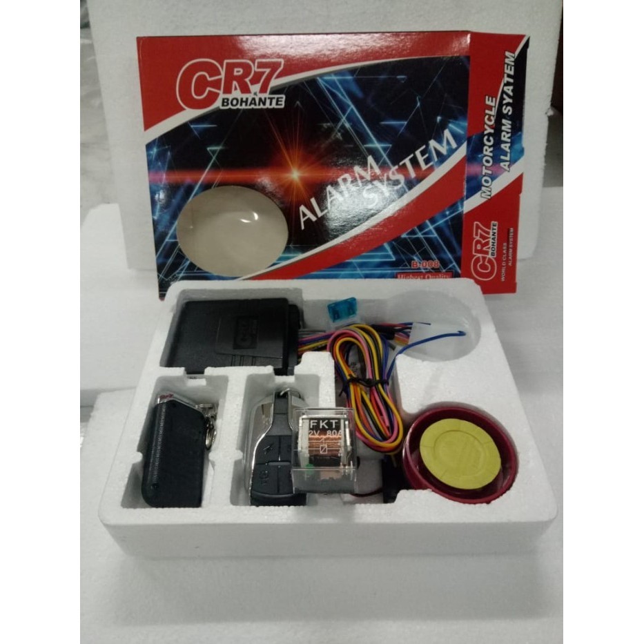 Alarm Motor Remote Cr7 Plus Relay 4 Kaki 80A 12V Universal Motor