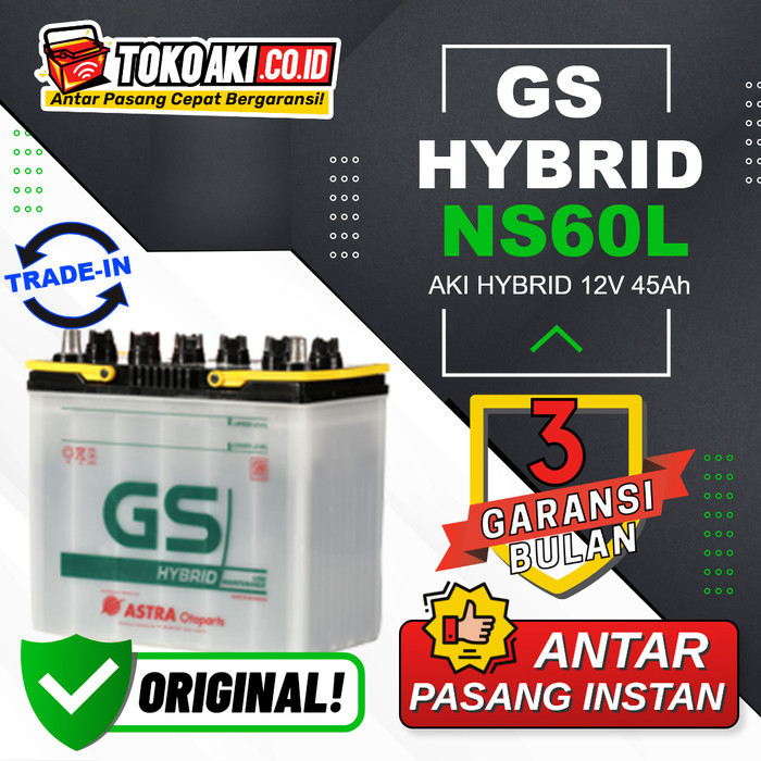Aki Xpander (Expander) Mitsubishi - Gs Astra Hybrid Ns60L/46B24L -45Ah