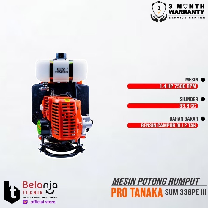 Pro Tanaka Mesin Potong Rumput Pro Sum 338 Pe Iii Brush Cutter Sum338