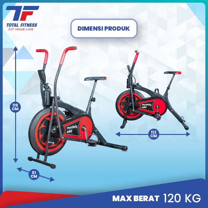 Total Fitness Sepeda Statis Platinum Bike Olahraga Indoor Tl 8207