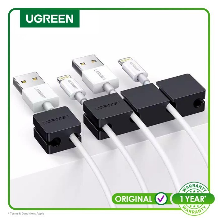 

UGREEN CABLE HOLDER SILICONE CABLE MANAGE BLACK 6 CLIPS - 70585