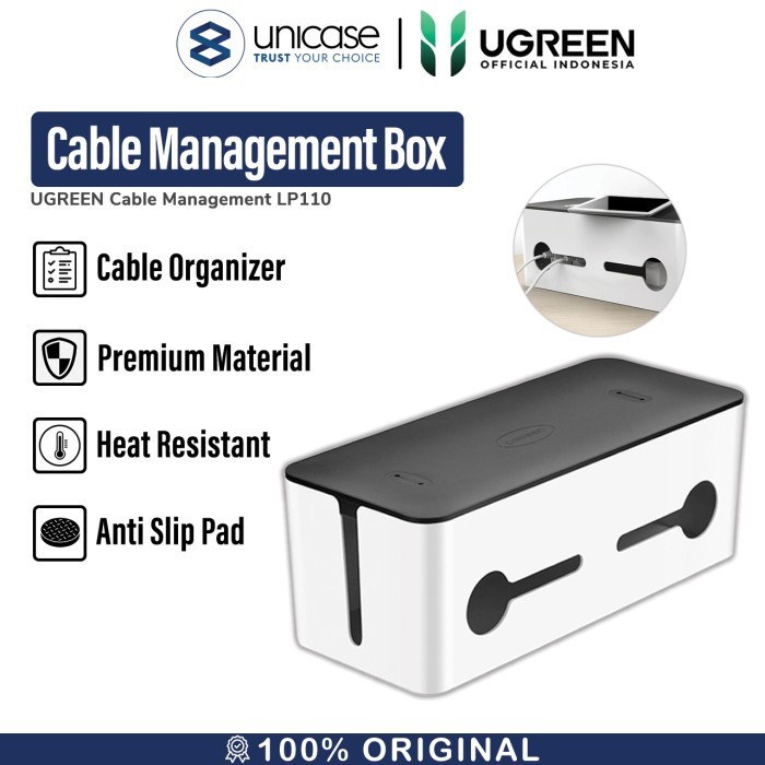 

CABLE MANAGEMENT BOX UGREEN KOTAK KABEL CHARGER PENYIMPANAN ORGANIZER