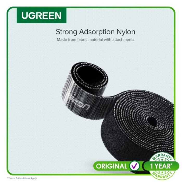 

UGREEN PENGIKAT KABEL / CABLE TIDY MANAGEMENT- 5 METER BLACK 40356