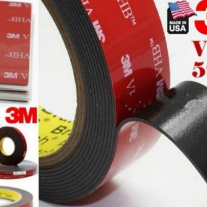 

DOUBLE TAPE 3M BLACK ORIGINAL USA SUPER KUAT DAN LENGKET 24MM LEM 3M