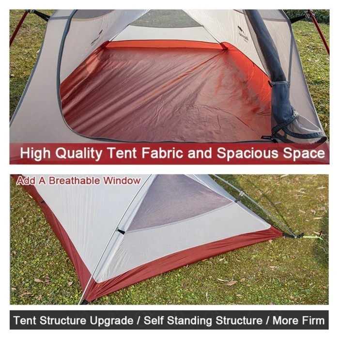 Tenda Camping Naturehike 20D Cloud 1P Tent Upgrade Version Nh18T010-T