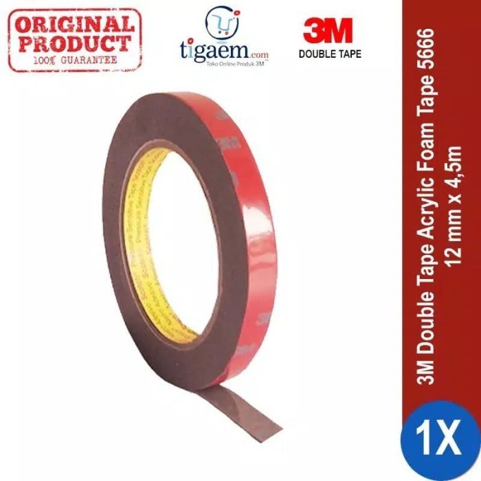 

TERMURAH DOUBLE TAPE 3M FOAM AFT 5666 12MM X 4,5M