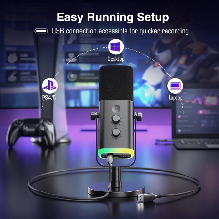 Fifine Ampligame Am8 Usb/Xlr Dynamic Microphone For Streaming, Gaming