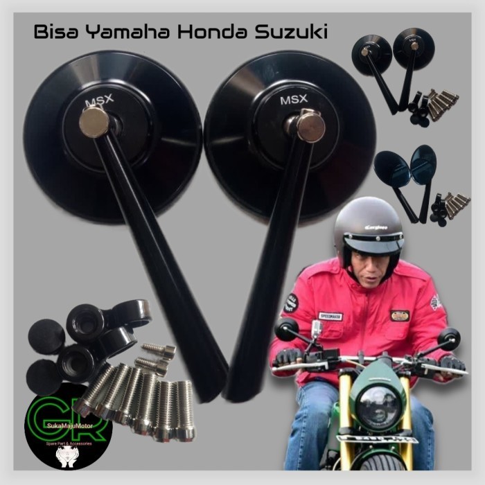 Spion Variasi Bulat Spion Classic Spion Jokowi Universal Semua Motor