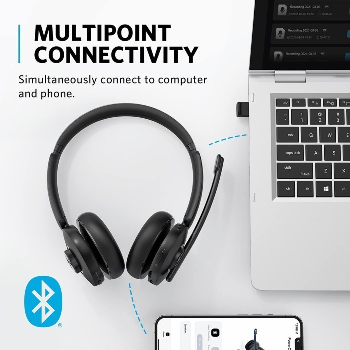 Anker Headphone Bluetooth Headset Powerconf H500 - A3511