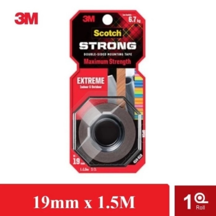 

HOT PROMO 3m double tape scotch Perekat Isolasi Extreme 414-S19 19mm x 1,5M