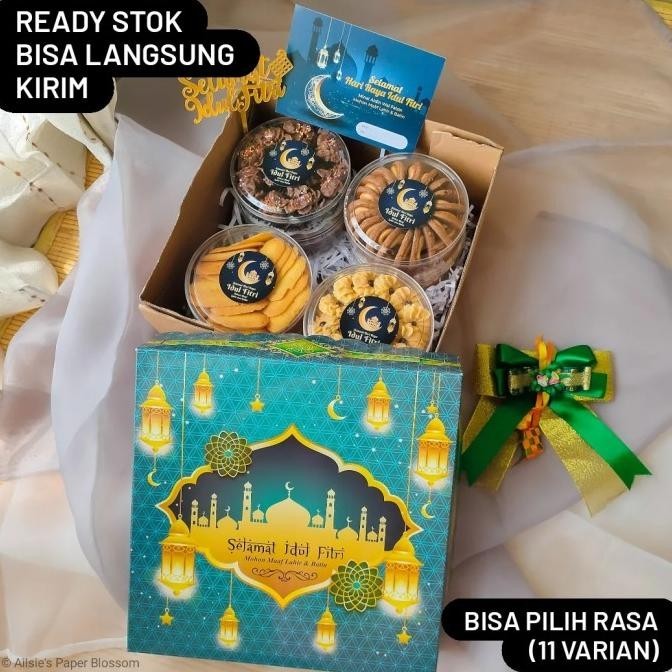 

Terbaik Ready Hampers Lebaran Isi 8 Toples | Parcel Kue Idul Fitri Ramadan Berkualitas