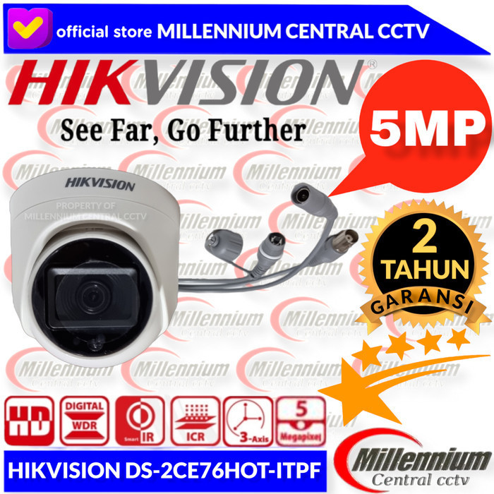 Paket Cctv Camera Hikvision 4Ch 5Mp + Hardisk 1Tb