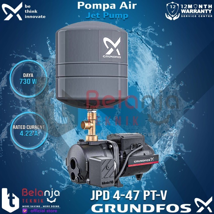 Grundfos Mesin Pompa Air Jpd 4-47 Pt-V Jet Pump 30 Meter Sumur Dalam