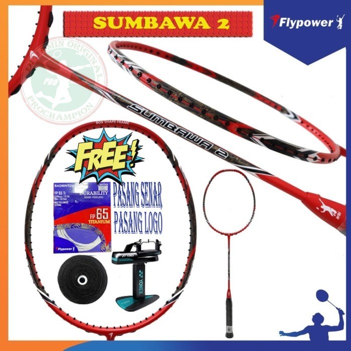 FLYPOWER SUMBAWA 2 RAKET BADMINTON ORIGINAL