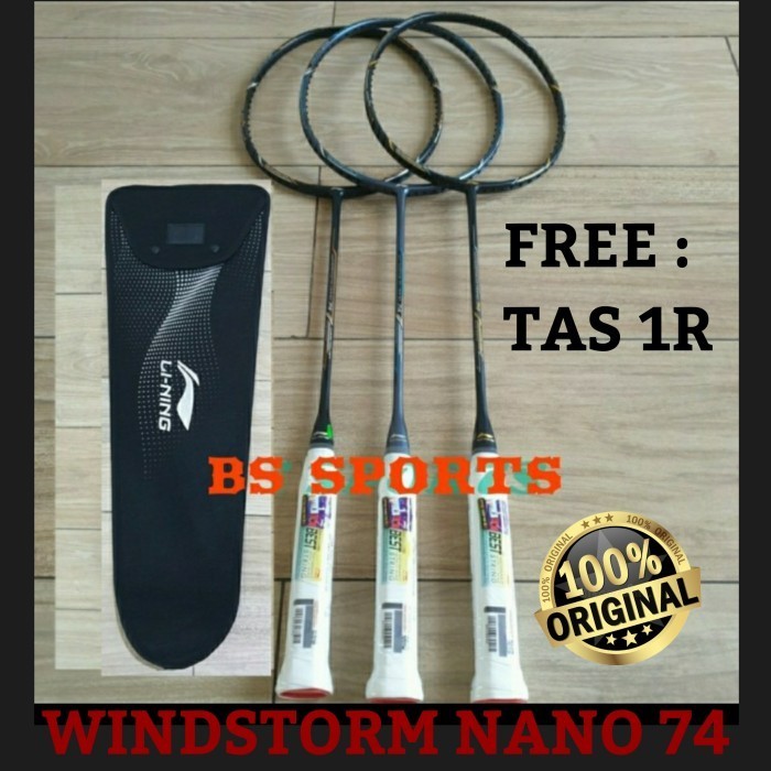RAKET BADMINTON RAKET LINING WINDSTORM NANO 74 ORIGINAL