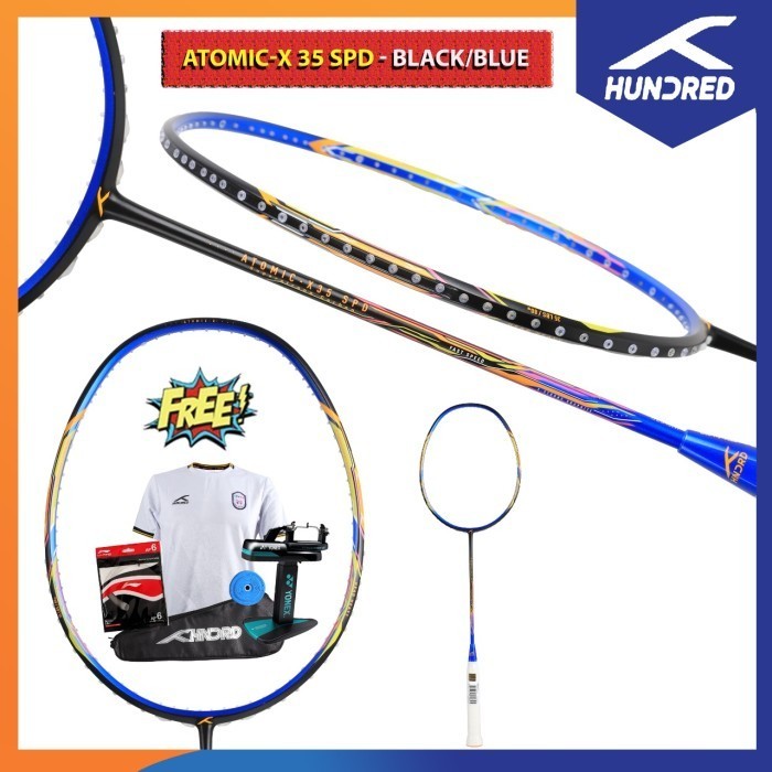 HUNDRED RAKET ATOMIC-X 35 SPEED RAKET BADMINTON ORIGINAL
