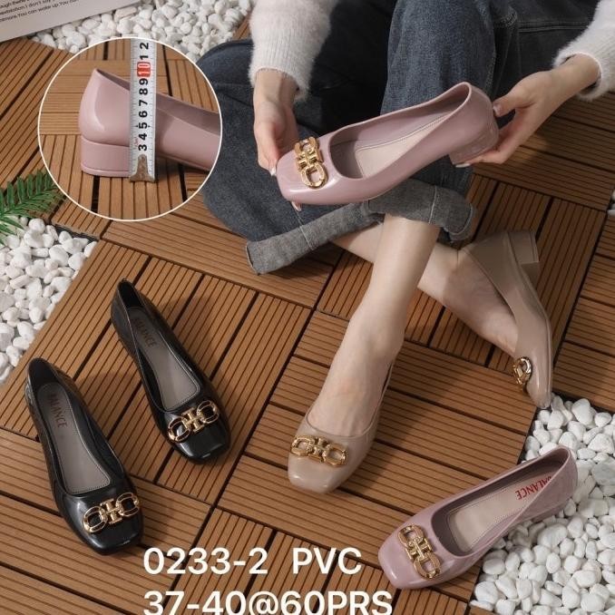 Sepatu Kantor Wanita Hak Tahu Bahan Jelly Balance 0233-2