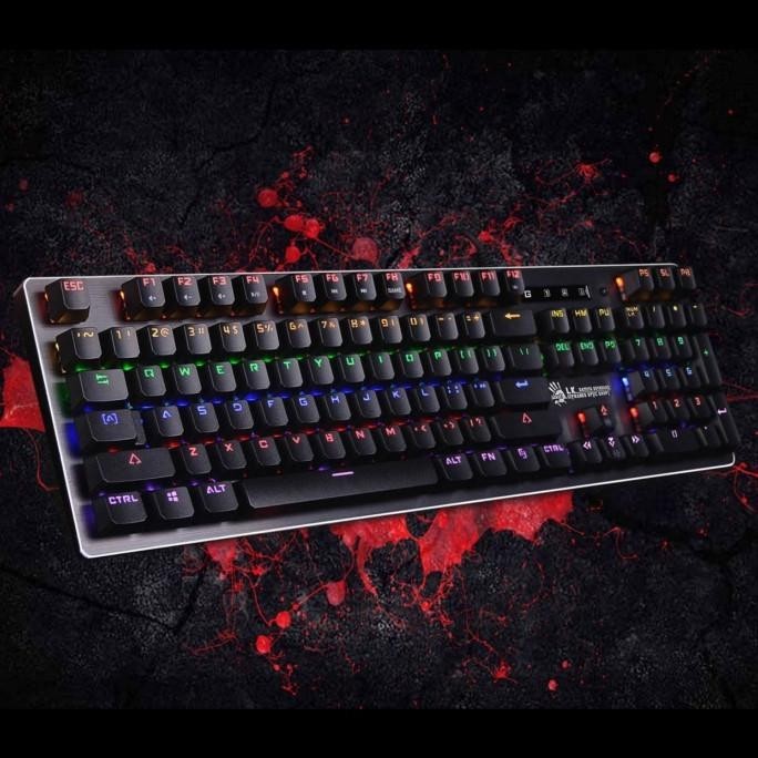 A4Tech Bloody B760 Full Size Gaming Keyboard - Neon Glare RGB, Optical Switches