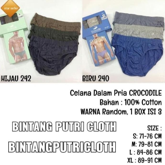 sempak crocodile pakain dalam pria crocodile bahan catton
